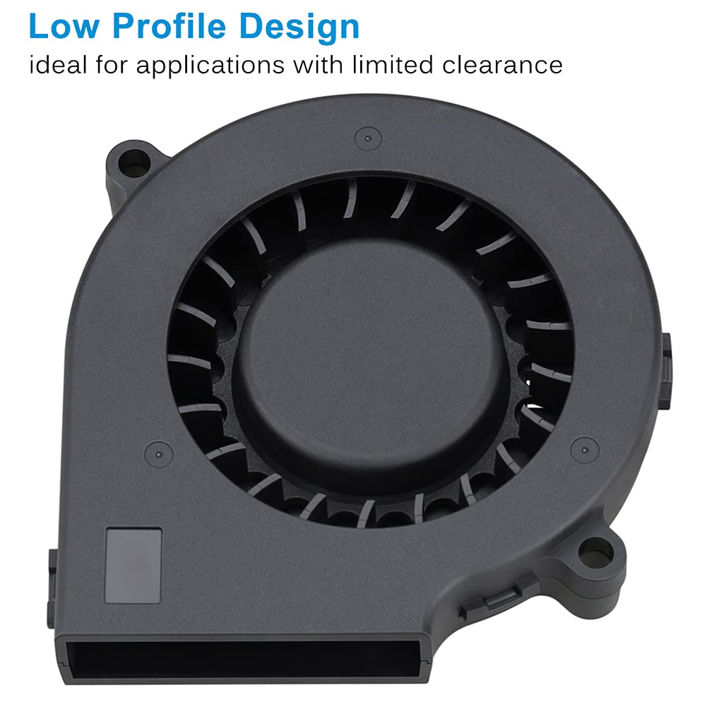 Ventilador soplador USB de 75 mm con control de 3 velocidades, 7515 Ventilador de refrigeración turbo de turbina sin escobillas de 5 V CC para ventilación de casco, portátil e impresora 3D