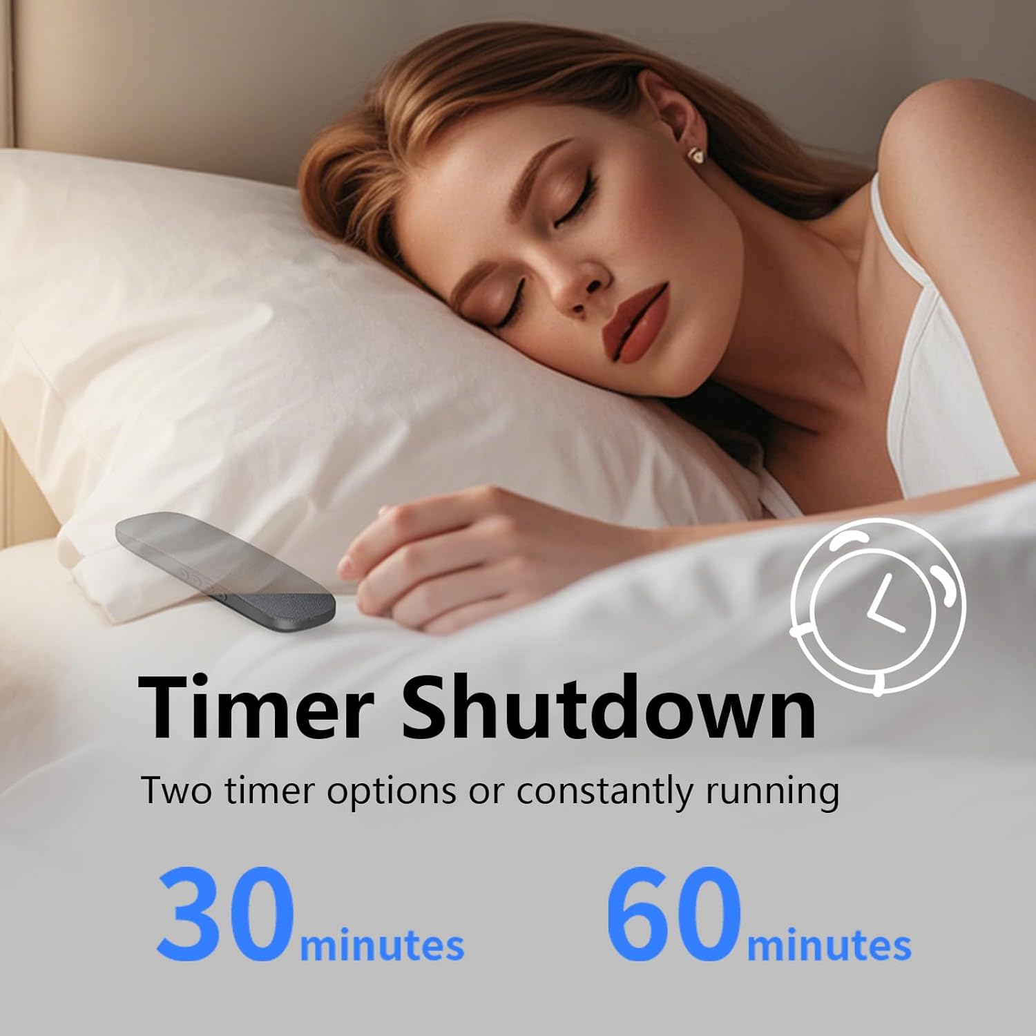 Altavoz de almohada de conducción ósea, altavoz Bluetooth ultrafino para dormir de lado, altavoces inalámbricos portátiles para colocar debajo de la almohada con temporizador, para relajarse.