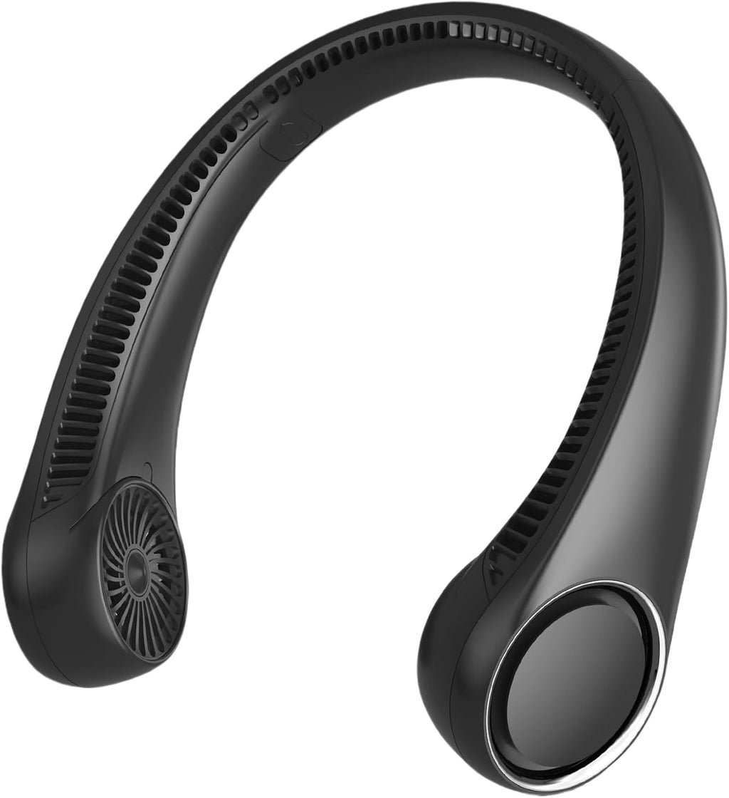 Ventilador de cuello portátil, manos libres, sin aspas, ventilador personal de enfriamiento de 360°, ventilador silencioso portátil para interiores y exteriores, regalos de cumpleaños para hombres, mujeres, mamás y papás.