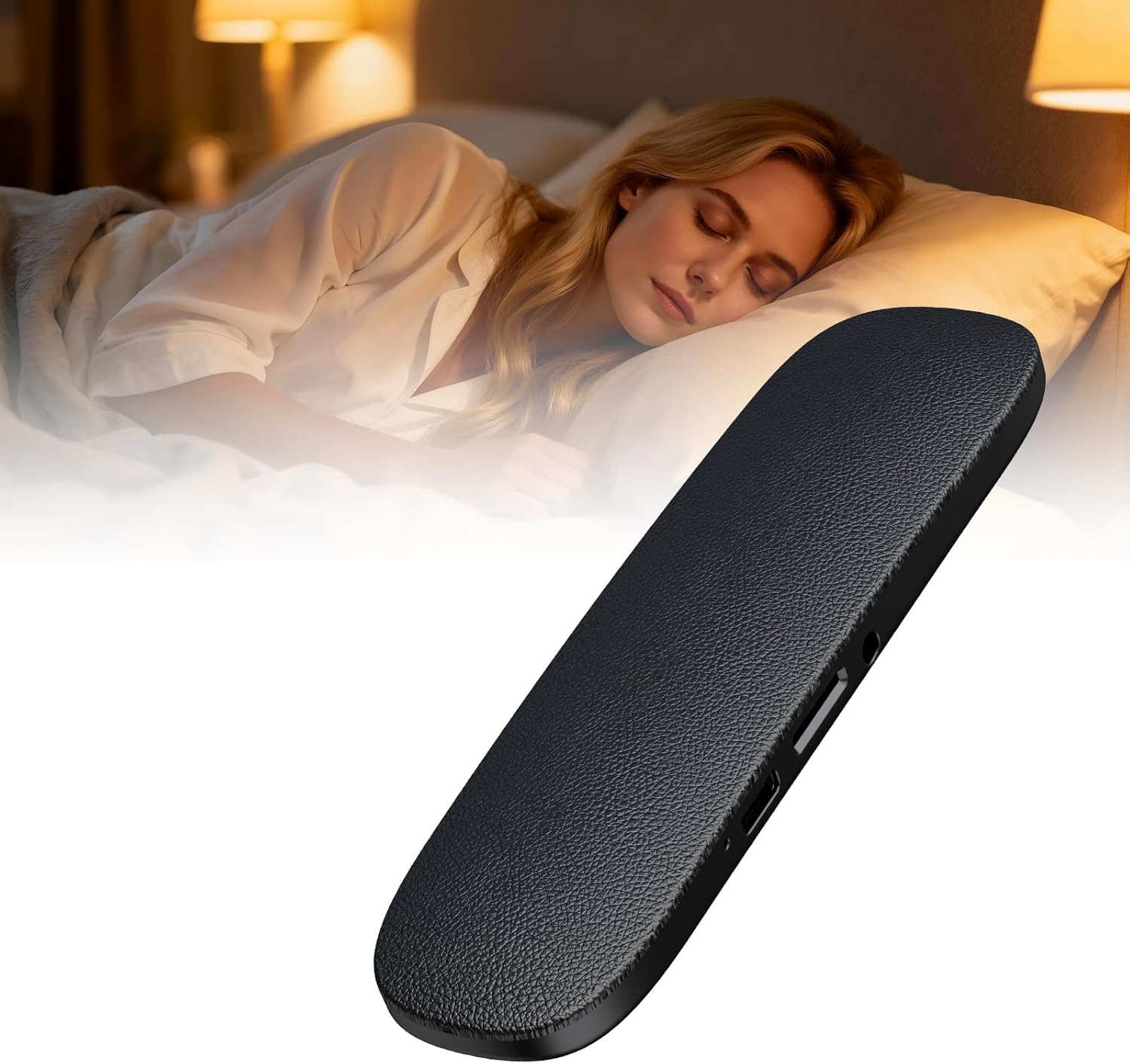 Altavoz de almohada de conducción ósea, altavoz Bluetooth ultrafino para dormir de lado, altavoces inalámbricos portátiles para colocar debajo de la almohada con temporizador, para relajarse.